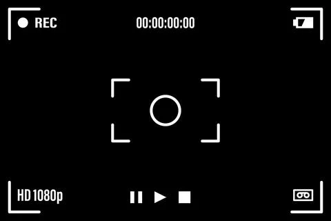 Camera focusing screen. Vector illustration. Camera screen for photoshop Stock Illustration