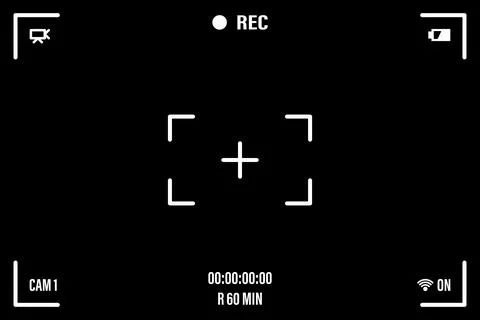 Camera focusing screen. Vector illustration. Camera screen for photoshop Stock Illustration