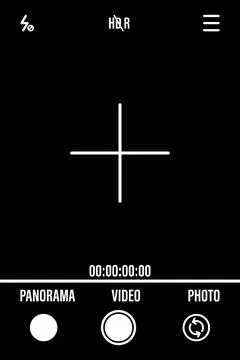 Camera focusing screen. Vector illustration. Camera screen for photoshop Stock Illustration