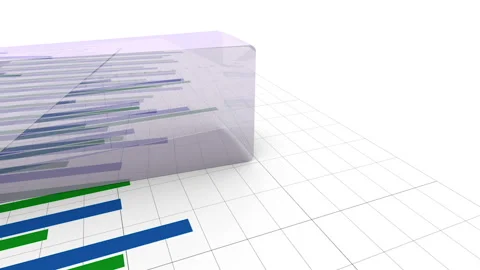 Camera follows animated pie chart, colorful round income distribution graph Stock Footage 110759071