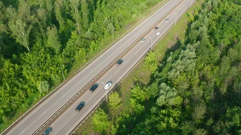 The camera follows the road. 스톡 동영상 111585248