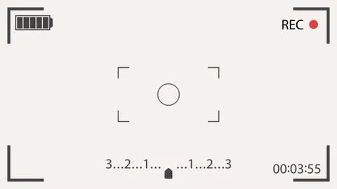 Camera frame blank with elements Stock Illustration