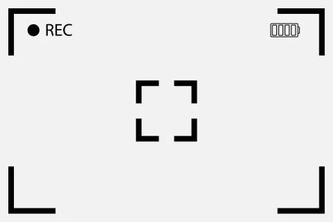 Camera frame rec interface viewfinder 스톡 일러스트