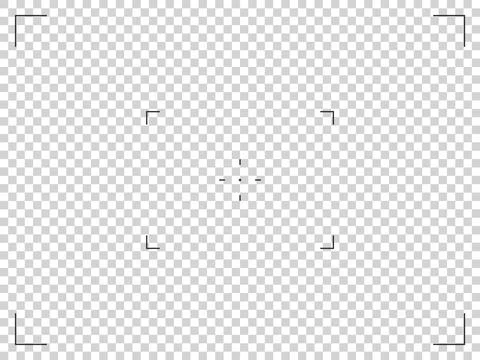 Camera frame viewfinder grid with cross target. Video camera recorder digital Stock Illustration