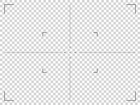 Camera frame viewfinder grid with cross target. Video camera recorder digital Stock Illustration