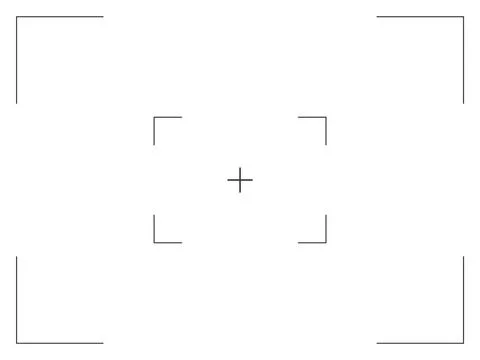 Camera frame viewfinder grid with cross target. Video camera recorder digital Stock Illustration