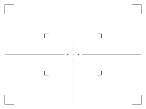 Camera frame viewfinder grid with target. Video camera recorder digital display Stock-Illustration