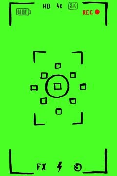 Camera Frame viewfinder screen doodle mockup. Simple hand drawn video camera Stock Illustration