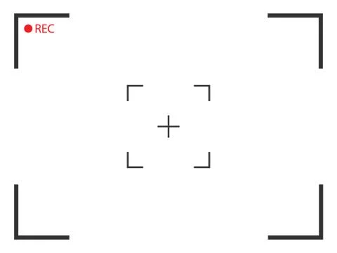 Camera frame viewfinder screen icon. Vector illustration. Illustrazione stock