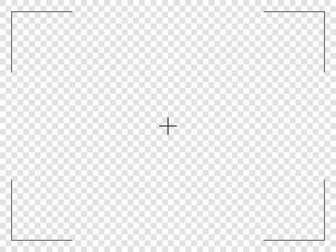 Camera frame viewfinder screen of photo, video recorder digital display with Stock Illustration
