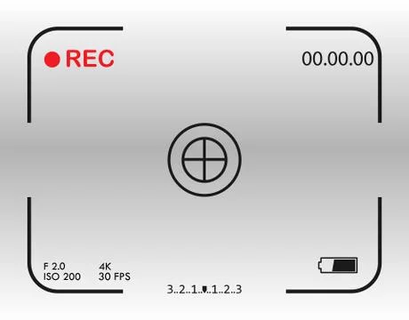 Camera frame viewfinder screen. Vector illustration. flat Stock Illustration