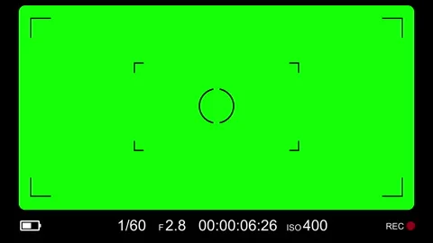 Camera frame viewfinder screen of video recorder digital display interface Stock Footage 247943473