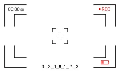 Camera frame viewfinder vector screen Stock Illustration