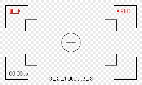Camera frame viewfinder vector screen Illustrazione stock