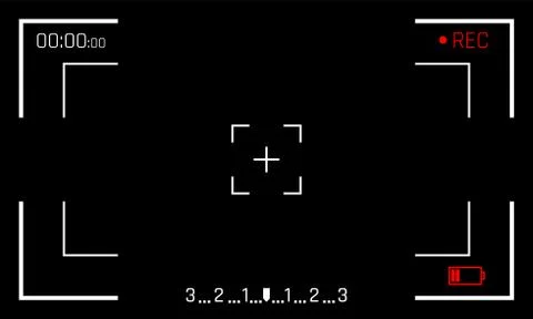 Camera frame viewfinder vector screen Stock Illustration