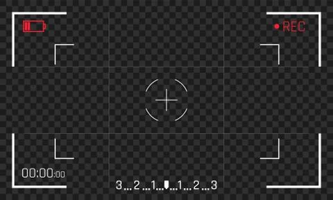 Camera frame viewfinder vector screen Illustrazione stock