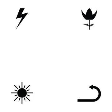 Camera function icon set Stock Illustration