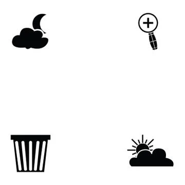 Camera function icon set Stock Illustration