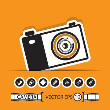 Camera gadget set ,Illustration eps 10 Illustrazione stock