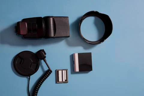 Camera gear accessories Stock Photos
