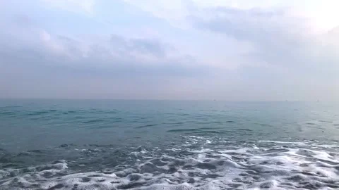 Camera gets crushed by an oceans wave Stock Footage 146443322