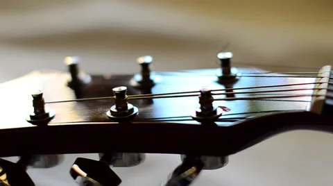Camera Gglides Parallel to the Guitar Neck. Beautiful Art Background Stock Footage 59087016
