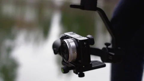 Camera on Gimbal Stock Footage 90487448