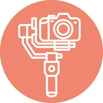 Camera Gimbal Stabilizer Professional Video Equipment Icon Stock Illustration