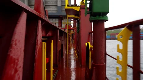 Camera glides through tight passage shining with raindrops Stock Footage 320436000