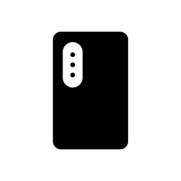 Camera glyph flat icon Stock Illustration