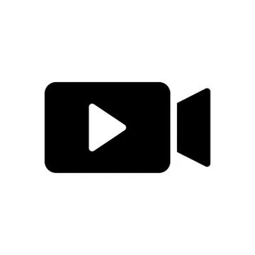 Camera glyph flat icon 스톡 일러스트