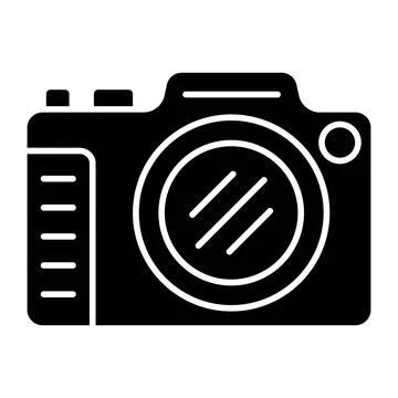 Camera Glyph Icon 库存插图