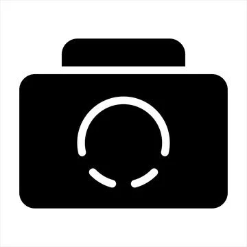 Camera glyph icon vector illustration isolated on white background Illustrazione stock