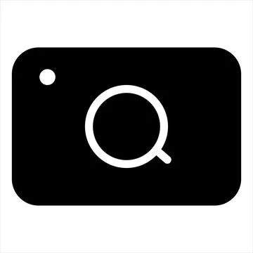 Camera glyph icon vector illustration isolated on white background Stock Illustration