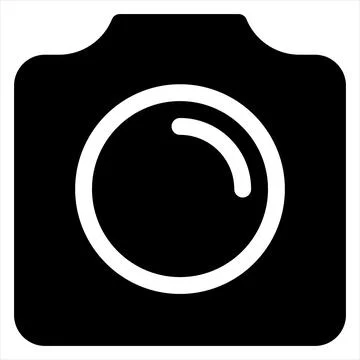 Camera glyph icon vector illustration isolated on white background Stock Illustration