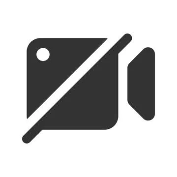 Camera off glyph vector icon イラスト素材