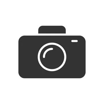 Camera glyph vector icon isolated Illustrazione stock