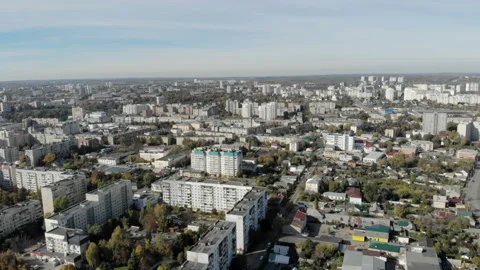 The camera goes down on the city. Stock Footage 96345167