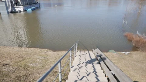 The camera goes down the steps Video stock 152091592