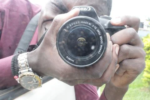 Camera Guy reflection 库存照片