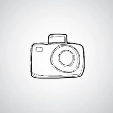 Camera hand drawn Stock Illustration