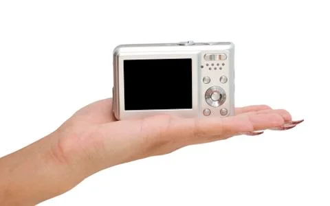 Camera on a hand Stock Photos