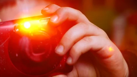 Camera in hands of young filmmaker. Animation background. Young photographer. Stock Footage 101927574