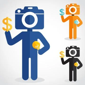 Camera head Stock Illustration