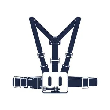 Camera head strap mount vector icon Stock Illustration