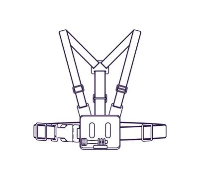 Camera head strap vector icon Stock Illustration