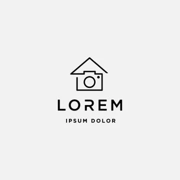 Camera Home Logo Template Vector Icon Design Stock Illustration