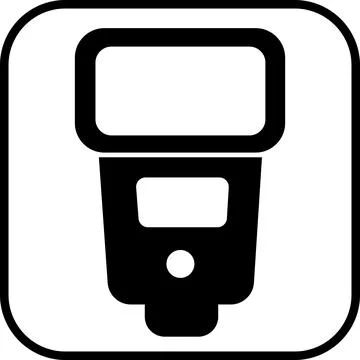 Camera hot shoe speedlight flash icon Stock Illustration