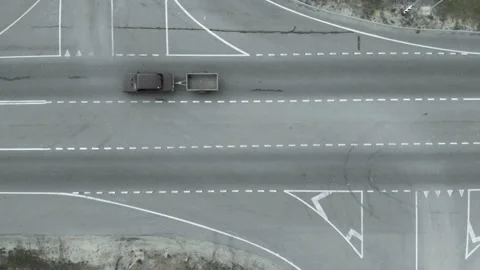 The camera hovered over the intersection. Stock Footage 95310565
