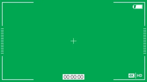 Camera HUD animation with opening, recording and closing motion on green screen. Stock-Footage 321494991
